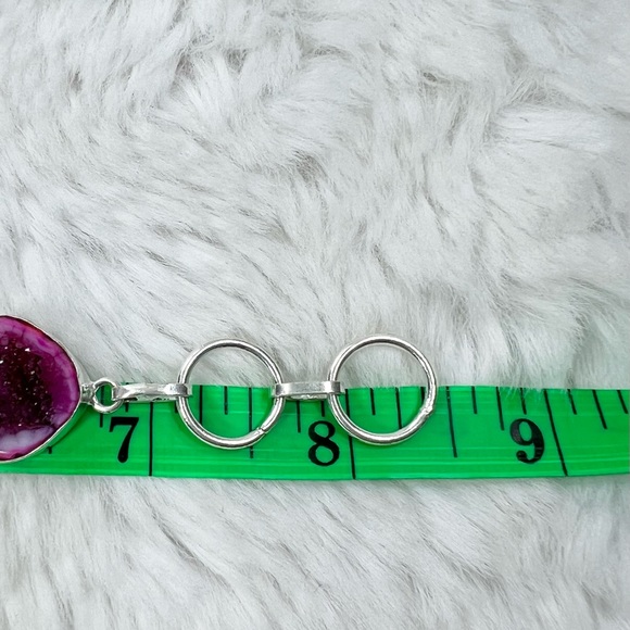 Pink Solar Quartz 925 Large Gemstone Necklace & Bracelet - Picture 7 of 8